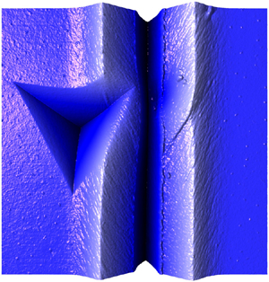 Asylum Research - Indentation and scratch on polyurethane film, 17m scan